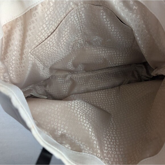 Kate Spade Canvas Tote "Double or Nothing" Pink Beige - Picture 6 of 8